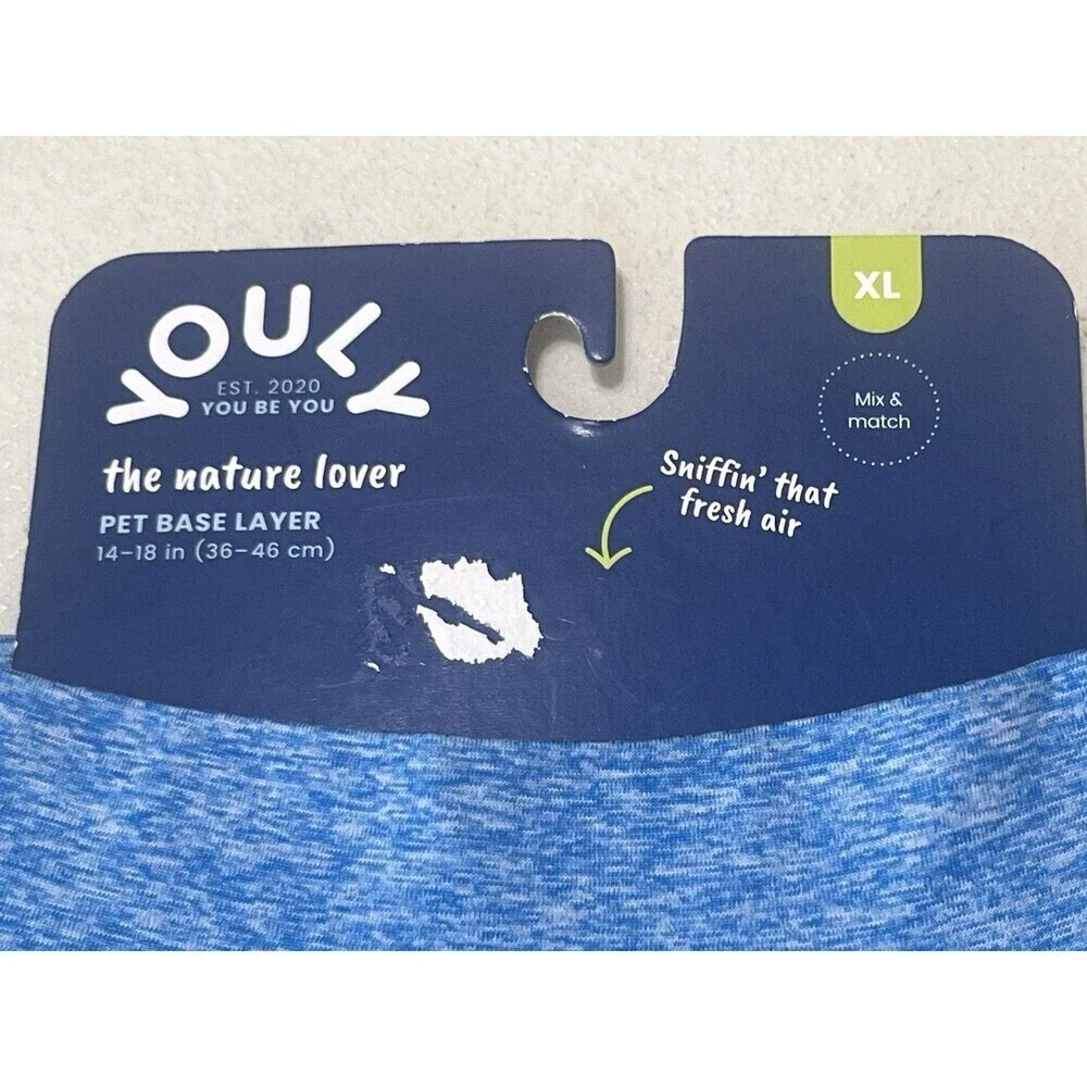 YOULY PET BASE LAYER HEATHER BLUE SIZE XL (14-18